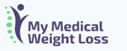 My Medical Weight Loss logo featuring a stylized figure and green accent dots, representing health and wellness in weight loss solutions.